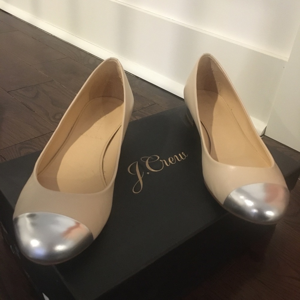 J CREW Janey Leather Flats Size 6.5